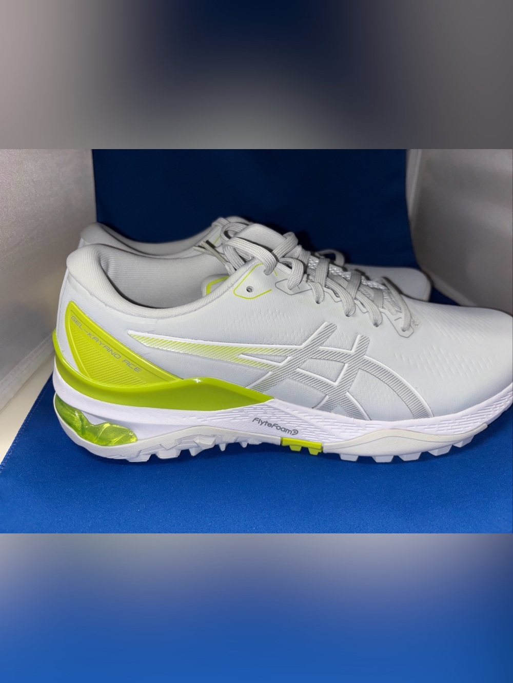 ASICS Men's Gel-Kayano Ace 2 Glacier Grey/Neon Lime Golf Shoes
